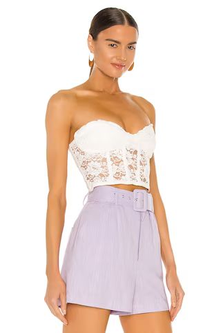Bardot Lace Corset Bustier in Ivory from Revolve.com | Revolve Clothing (Global)