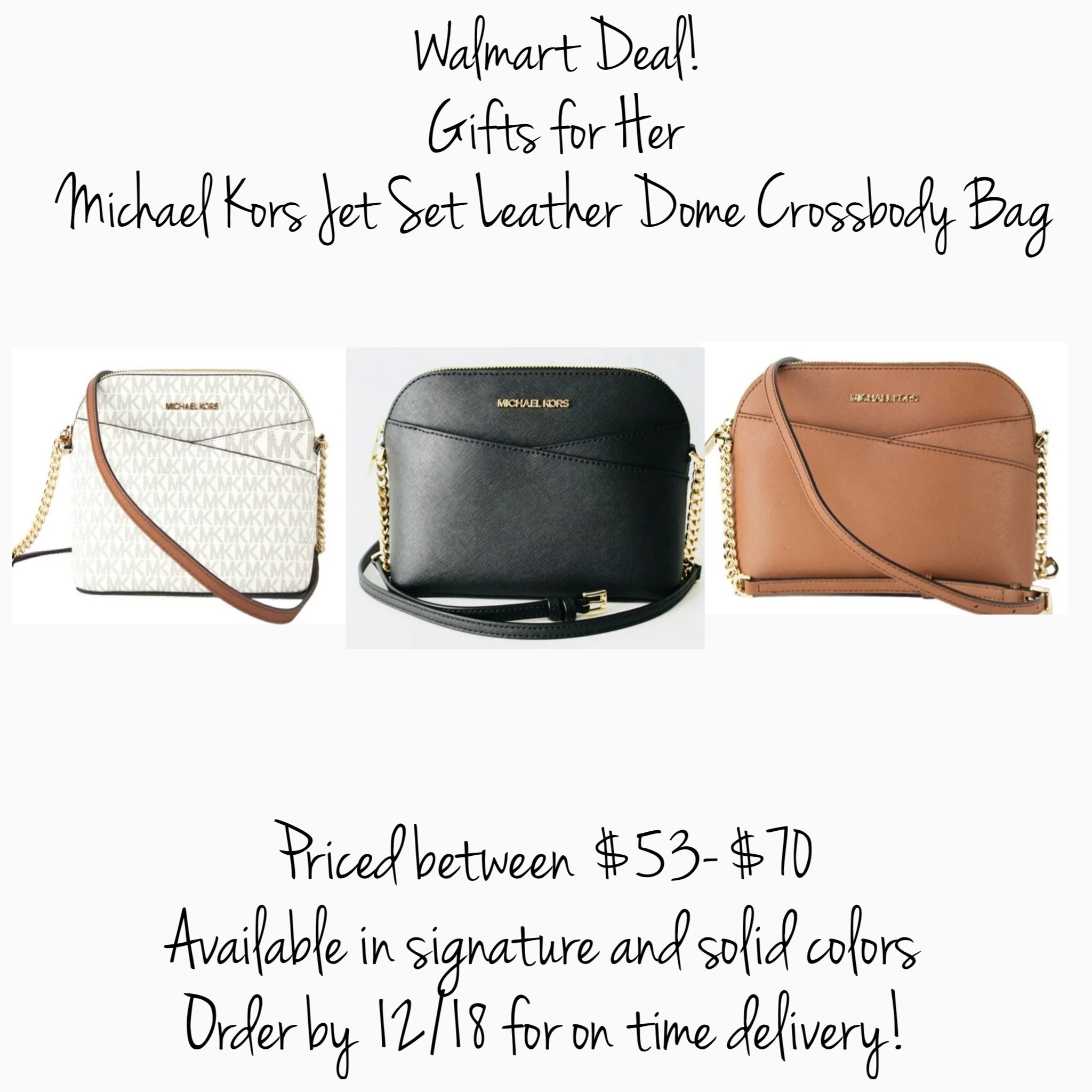 The perfect size handbag! Michael Kors handbag, Michael Kors crossbody bag, leather handbags, saffiano leather handbag, gift guide, gifts for her. 

#LTKGiftGuide #LTKFindsUnder100