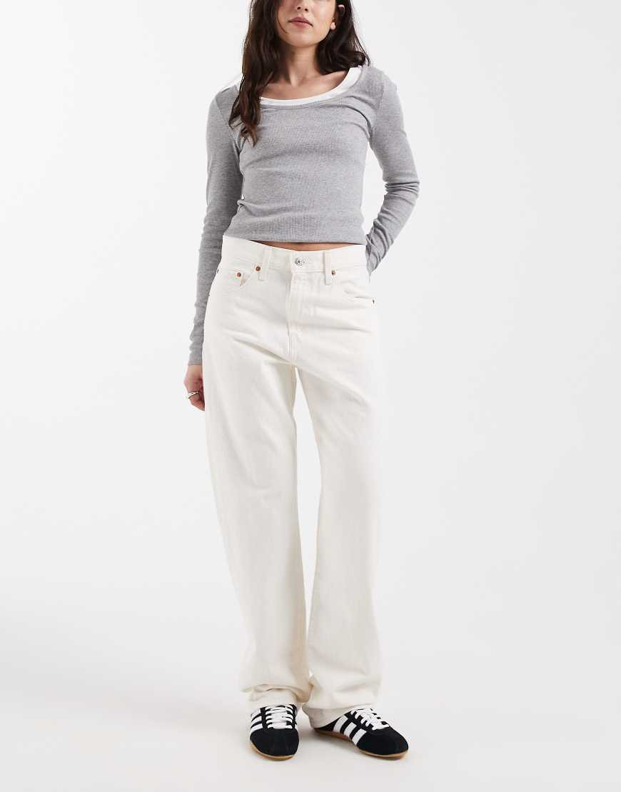 Levi's easy dad jeans in ecru-White | ASOS (Global)