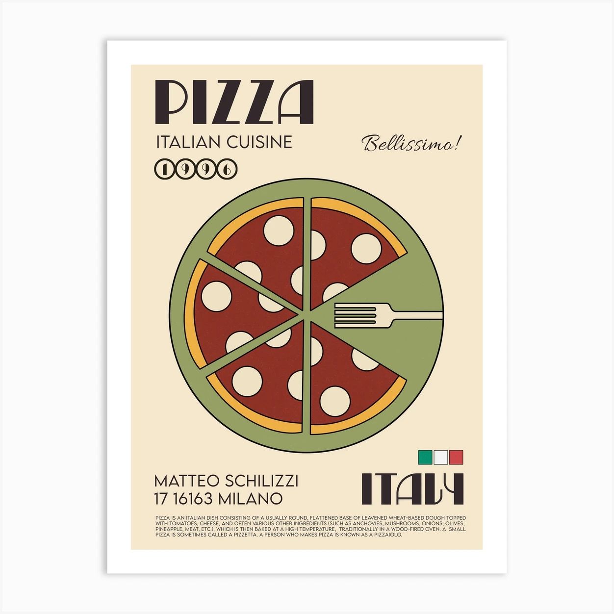 The Pizza Art Print | Fy! (UK)
