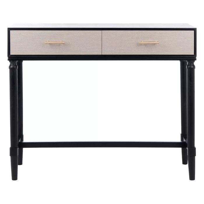Estella 2 Drawers Console Table Black - Safavieh | Target