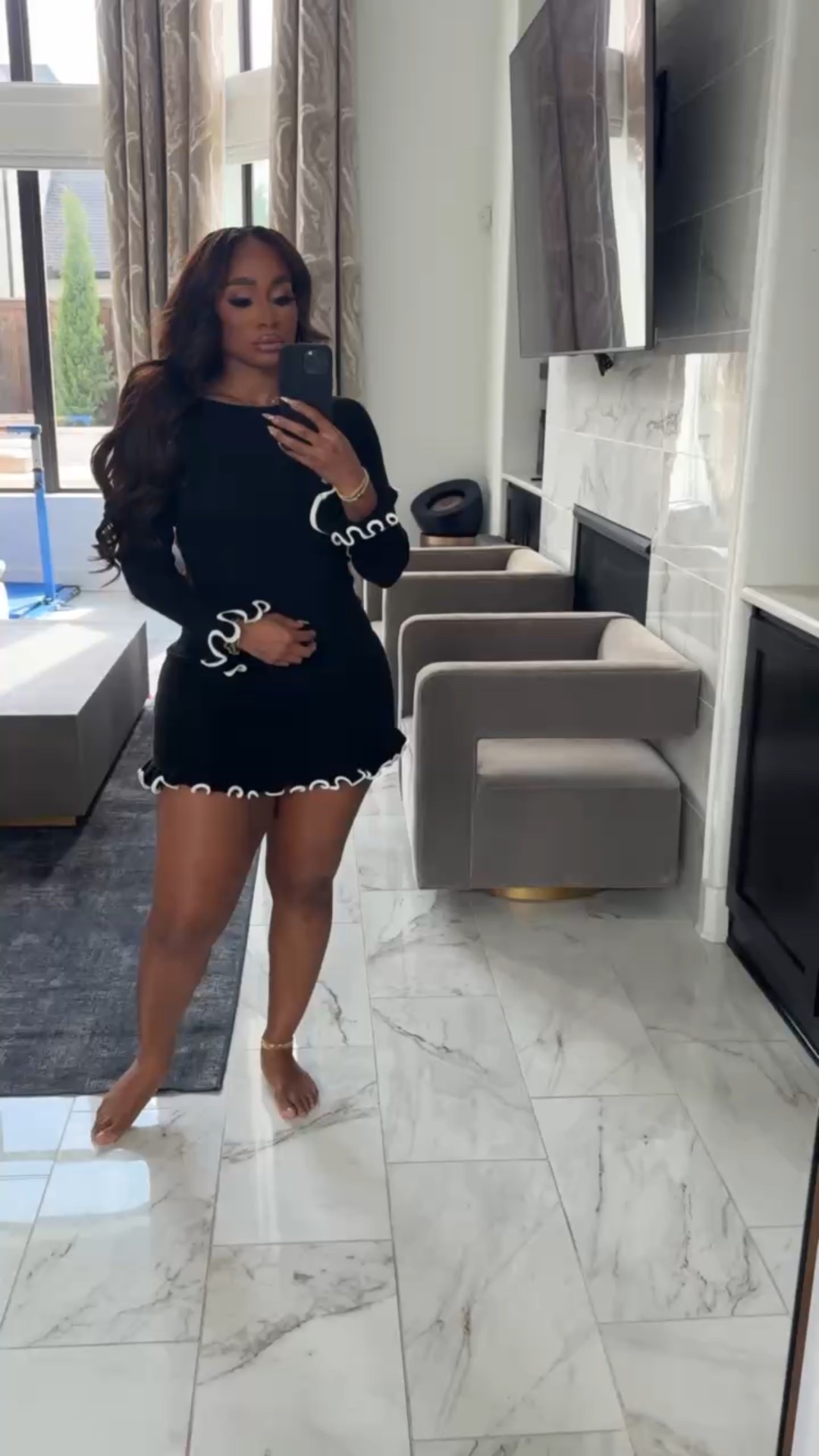 Under $40 black knit mini dress with white trimming! Perfect for a night out!

#LTKSummerEdit #LTKFindsUnder50 #LTKStyleTip