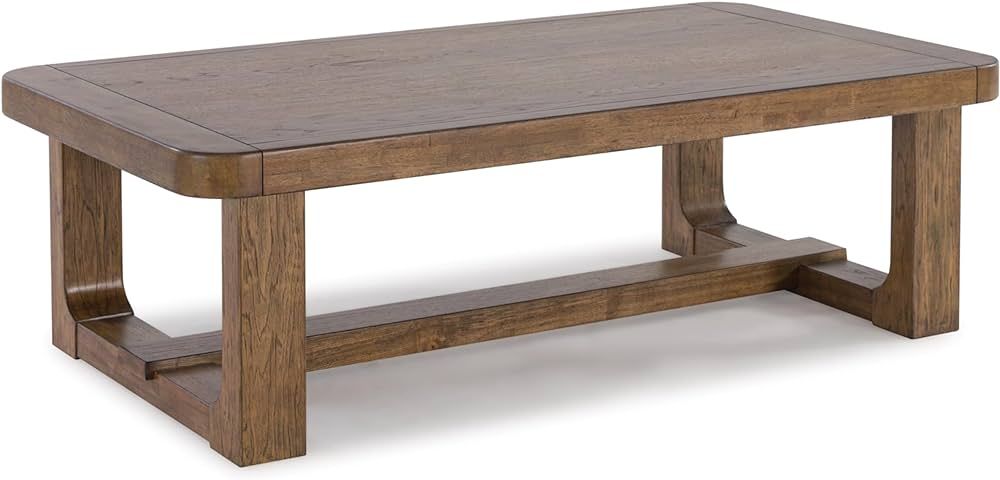 Signature Design by Ashley Cabalynn Traditional Farmhouse Coffee Table, Brown | Amazon (US)