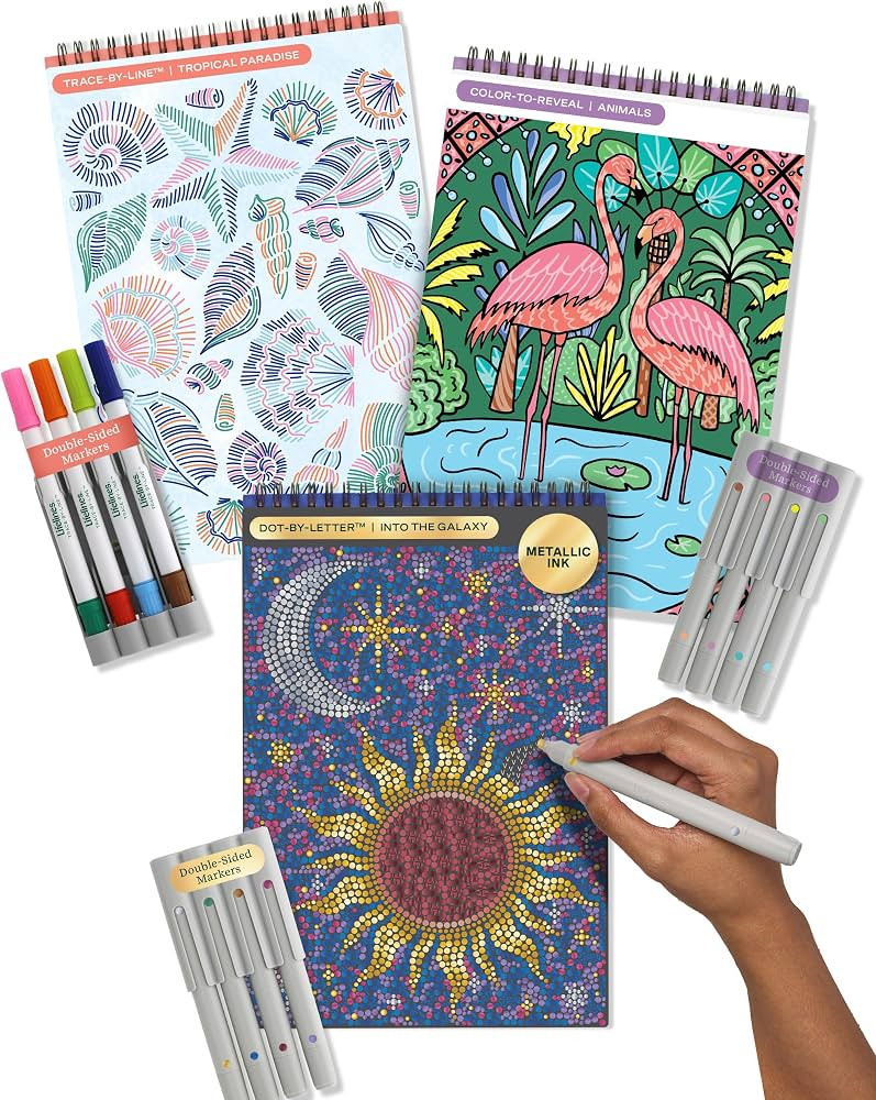Lifelines FlowArt Activity Pad 3-Pack, Guided Art Meditation Coloring Books | Amazon (US)