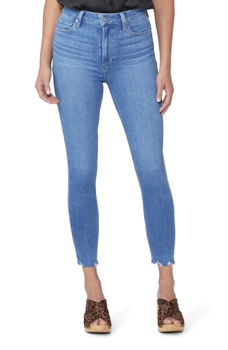 Margot Raw Hem High Waist Ankle Skinny Jeans | Nordstrom