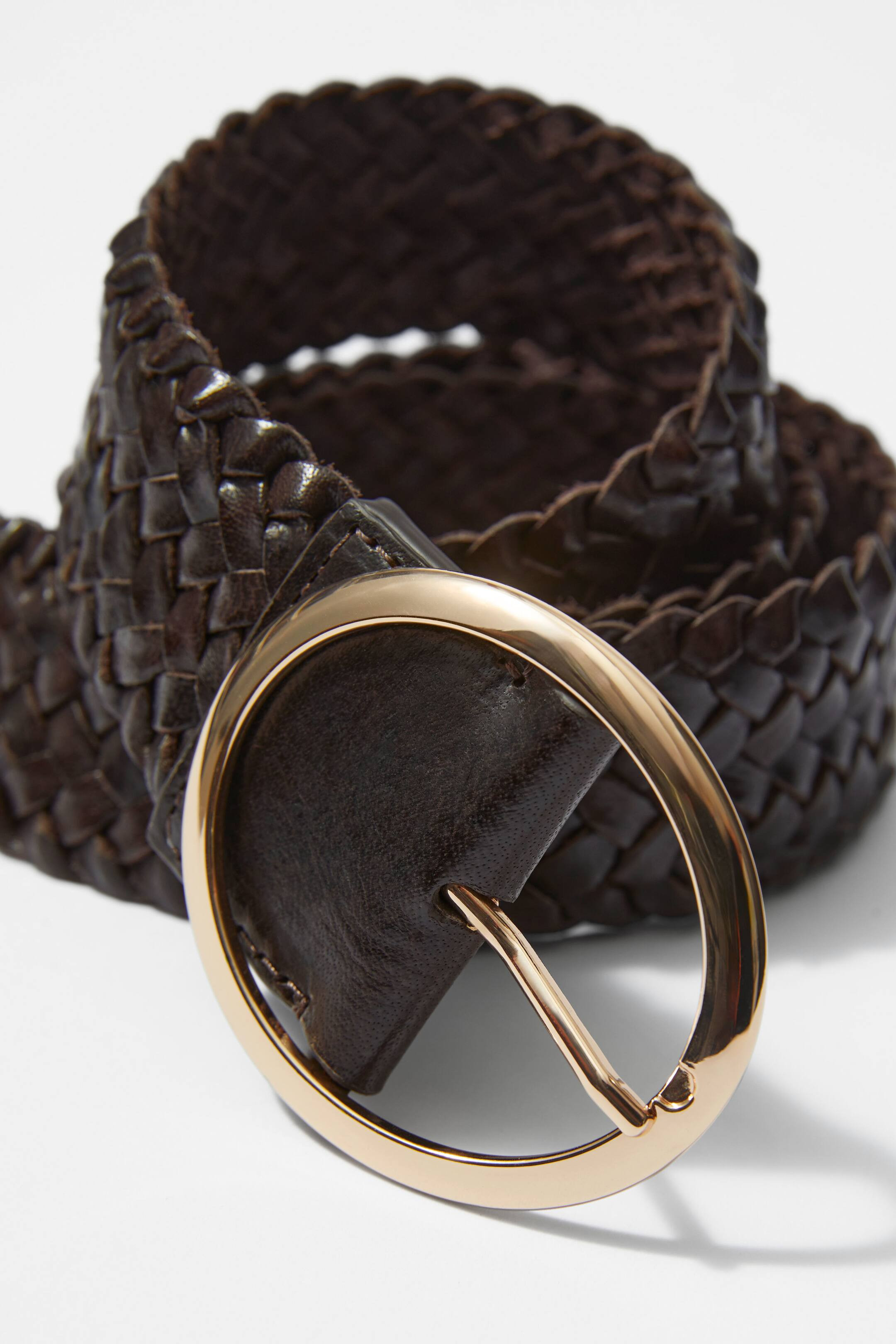 Woven Leather Belt - Mahogany - Ladies | H&M GB | H&M (UK, MY, IN, SG, PH, TW, HK)