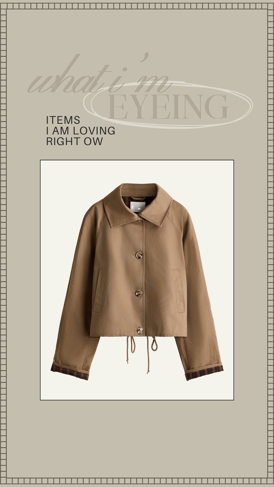 Loving this cropped trench from h&m!! Super affordable snd comes in many colors! 



#LTKootd #LTKSaleAlert