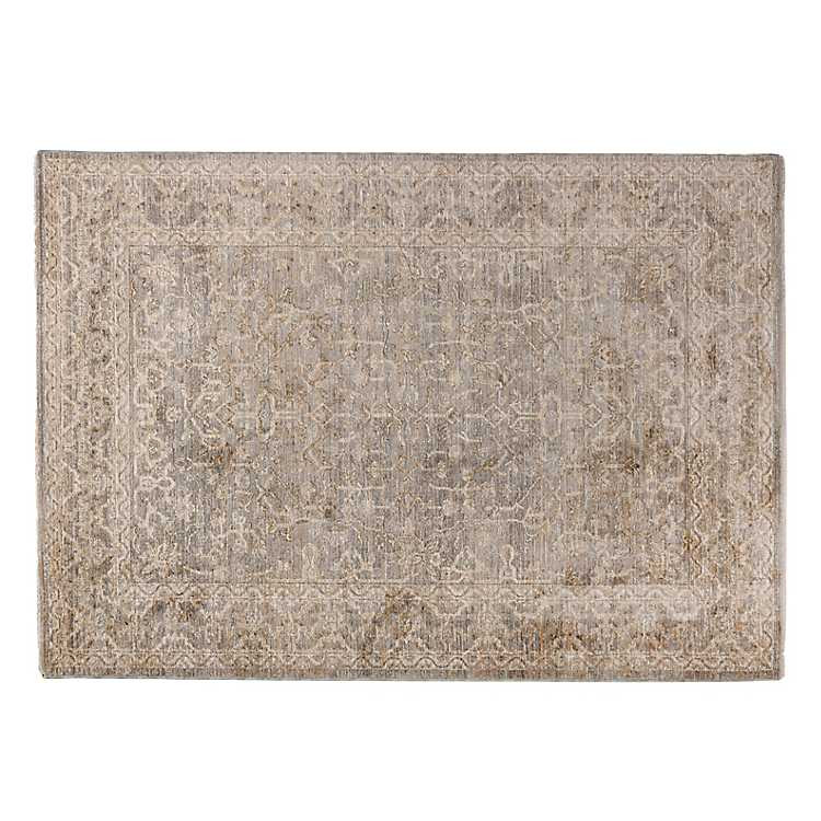 New! Blue and Beige Paola Abstract Area Rug, 8x10 | Kirklands
