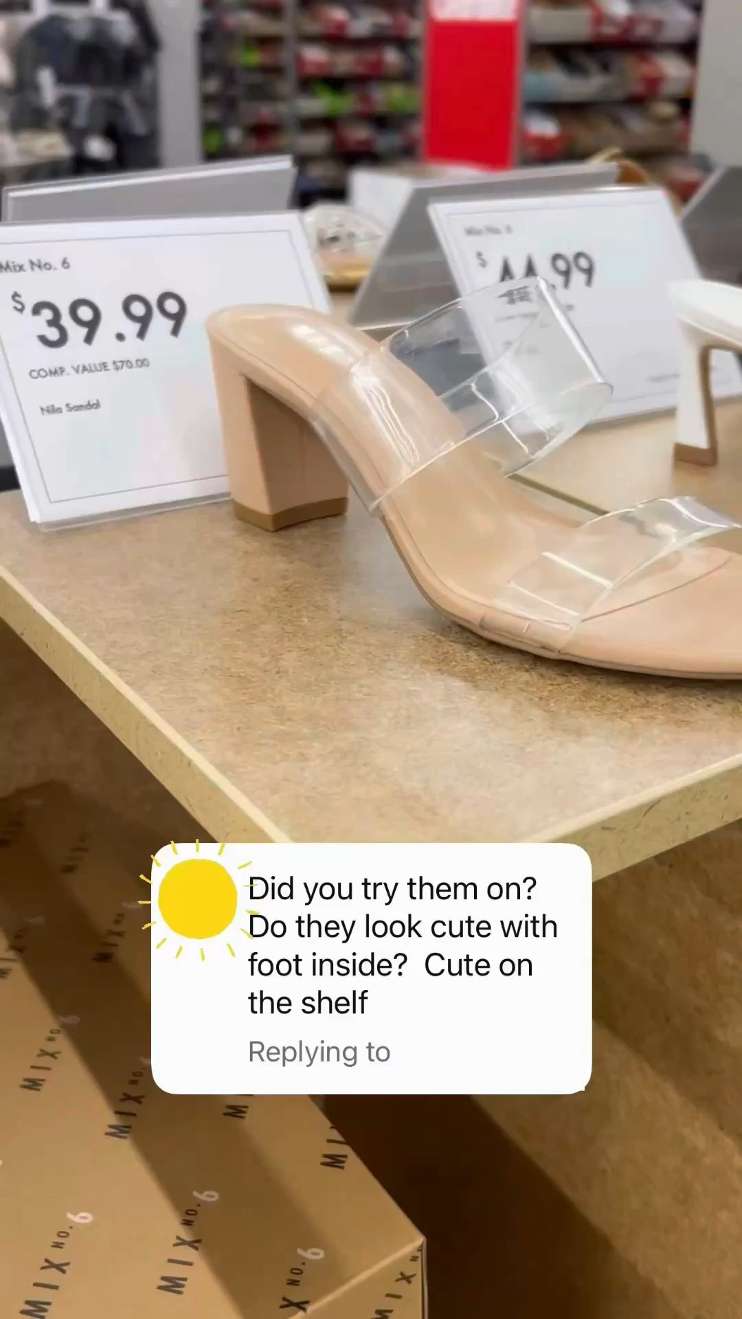 You bet I tried them on, and they’re ALL fabulous! I love how they just seem to disappear on the foot, leaving a little shine behind. @DSW has so many options, plenty to appeal to any style preference.

Would you wear a clear shoe, or will you pass on this look?

Summer shoes
Invisible shoes
New shoes anyone?

#LTKselfcare #LTKOver40