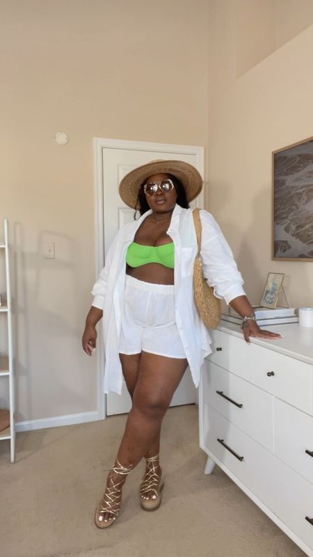 Vacation outfit of the day #plussize cover up beach shirt matching shirt set

#LTKswim #LTKcurves #LTKFestival