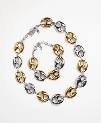 Shaken Not Stirred 316L Stainless Steel Bracelet + Necklace Duo | KC Chic Designs