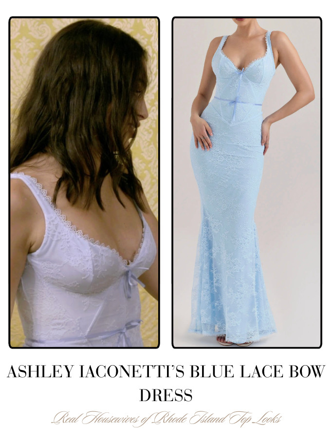  Ashley Iaconetti's Blue Lace Bow Dress 

 