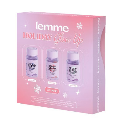 Lemme Holiday Glow Up Mini's Gift Set - Sleep Glow Chill - 3ct | Target