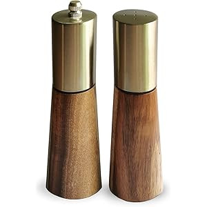 Salt and pepper grinder set, stainless steel manual pepper grinder, adjustable thickness, suitable f | Amazon (US)