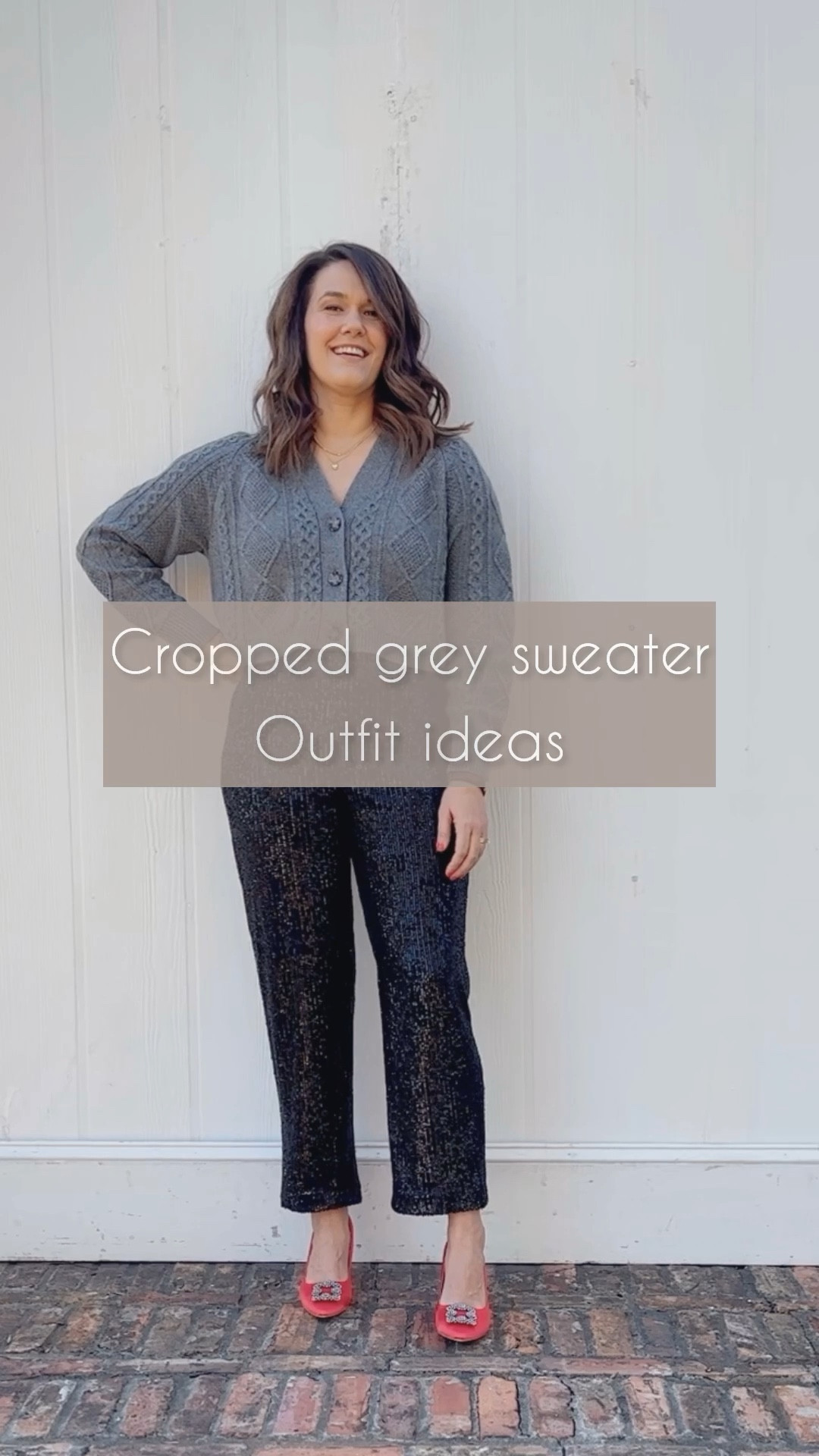 I’m loving this cropped grey cable knit sweater. So many different ways to wear it for the holidays. Size medium for me. 

Gift guide, gifts for her, gifts for mom, gifts for wife, grey tinsel sweater, cable knit sweater, madewell
Sweater, gift ideas, sequin pants, holiday outfit, Christmas party outfit, Holiday outfit ideas, Christmas outfit ideas. New Year’s Eve outfit, New Year’s Eve outfit ideas. 

#LTKmidsize #LTKGiftGuide #LTKsalealert