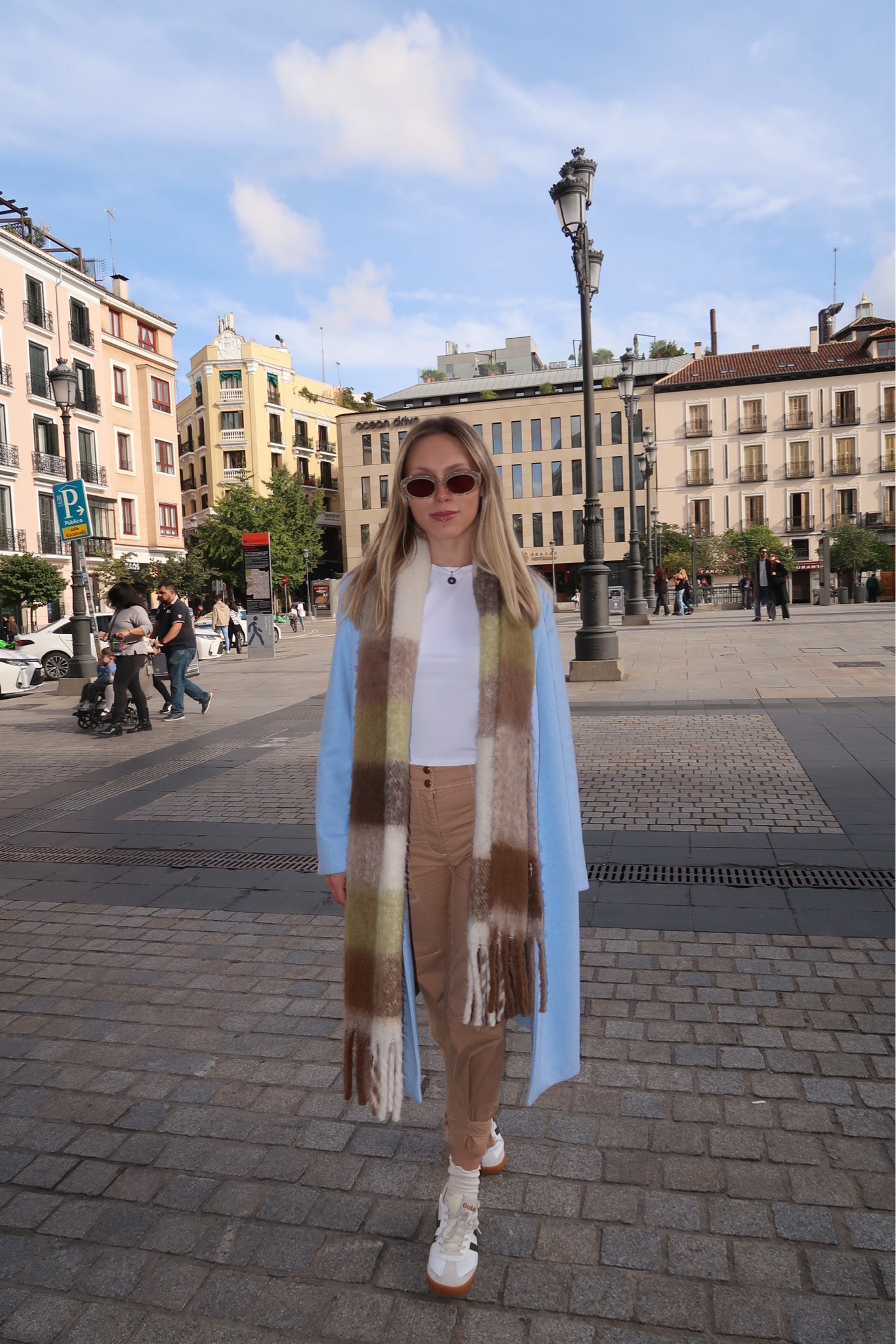 Neutral fall layers + a pop of color 🩵🤎🤍

When in📍 Madrid, Spain, always opt for comfort as you bustle around the city to find the best food, architecture, and cultural experiences. 

Europe // styling // ootd // fall layers // fashion 

#LTKSeasonal #LTKStyleTip #LTKTravel