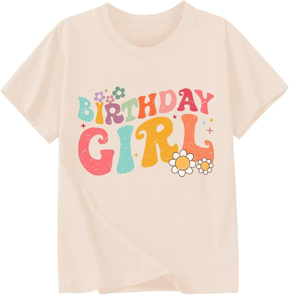 Birthday Girl Shirt 2nd 3rd 4th 5th 6th 7th 8th 9th Girls Birthday Tshirts Cotton Short Sleeve Te... | Amazon (US)