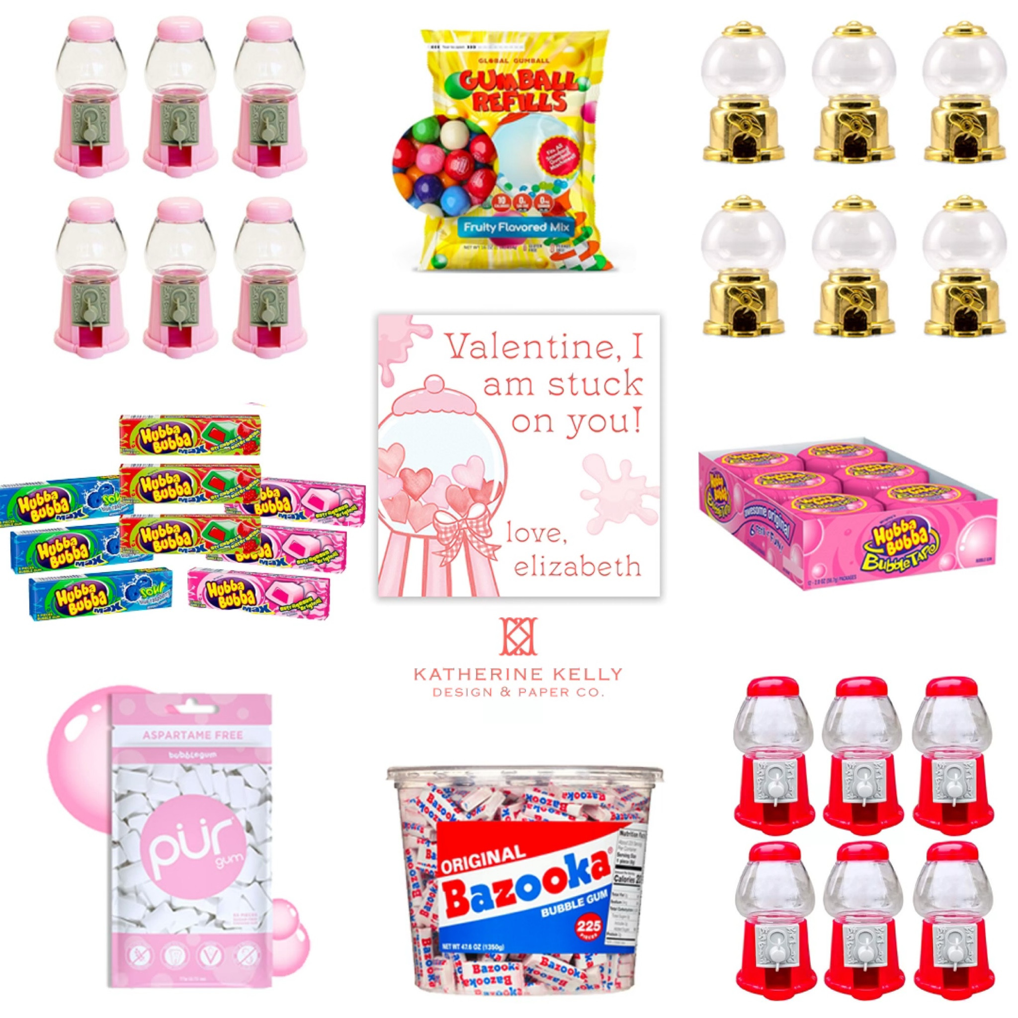 Bubble Gum | Gum Ball | Gumball | Chewing Gum | Bubblegum | Pink | Gumball Machine | Children’s Valentine’s Day Gift Ideas | Class Valentine | Class Valentine’s Day Gifts | Kid’s Valentines | Kids Valentine | Valentine’s Day Pairing Ideas | Pairings | Pairing Ideas | KKD | Katherine Kelly Design | Vday 

#LTKSeasonal #LTKparties #LTKGiftGuide