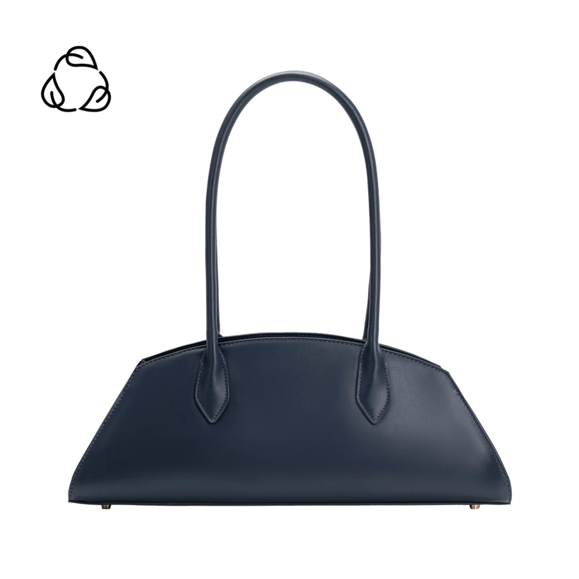 Navy Birdie Recycled Vegan Leather Shoulder Bag | Melie Bianco | Melie Bianco
