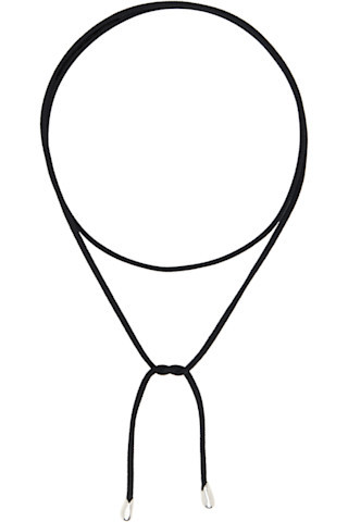 Black Elegant Shoelace Choker | SSENSE