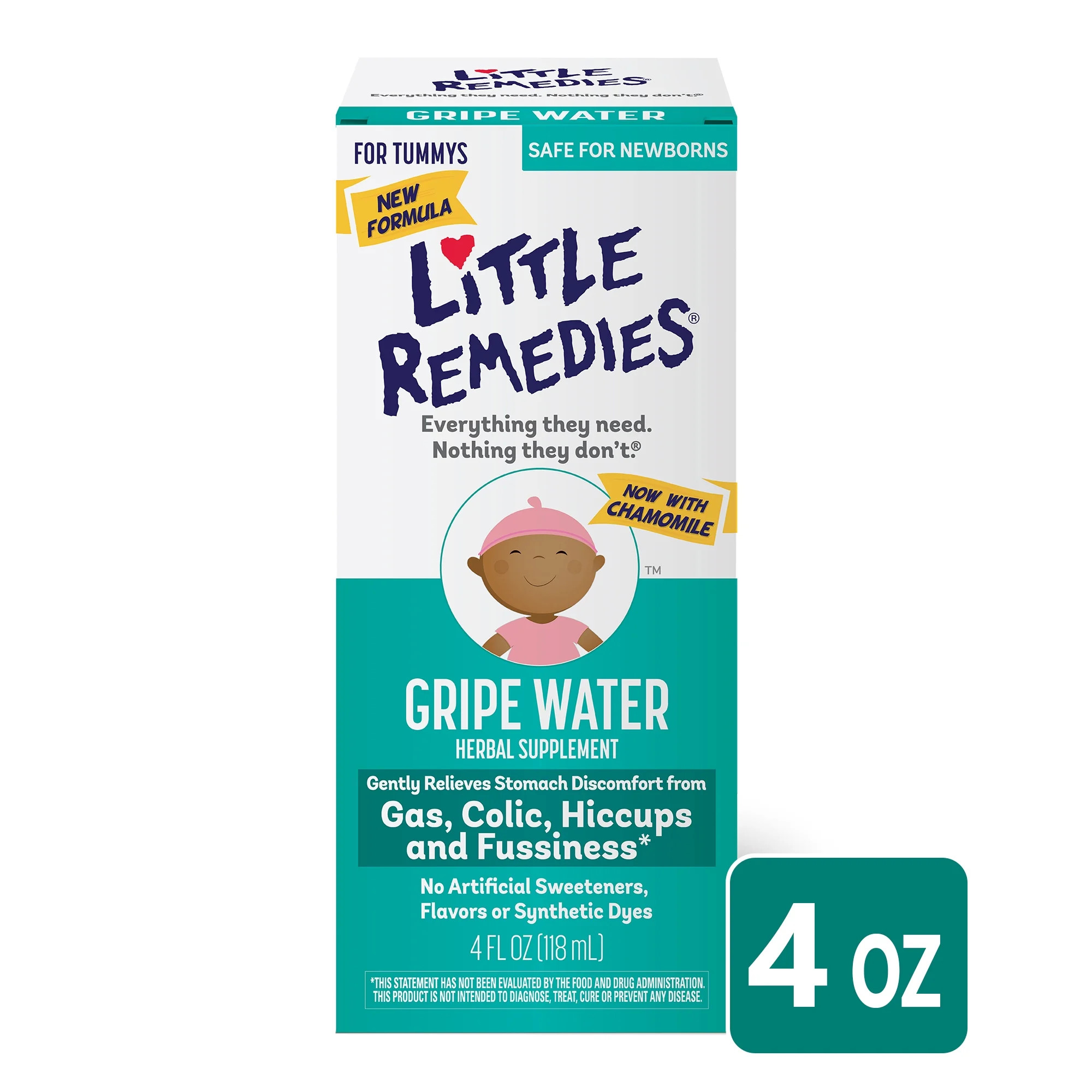 Little Remedies Gripe Water, Colic & Gas Relief, Safe for Newborns, 4 fl oz | Walmart (US)