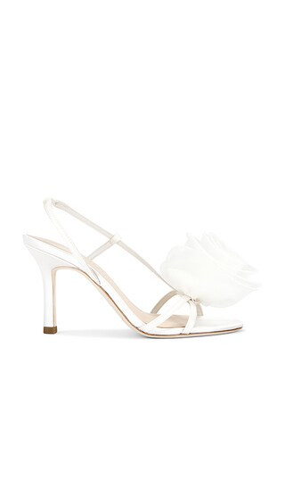 Steph Flower Heeled Sandal in Cream | Revolve Clothing (Global)