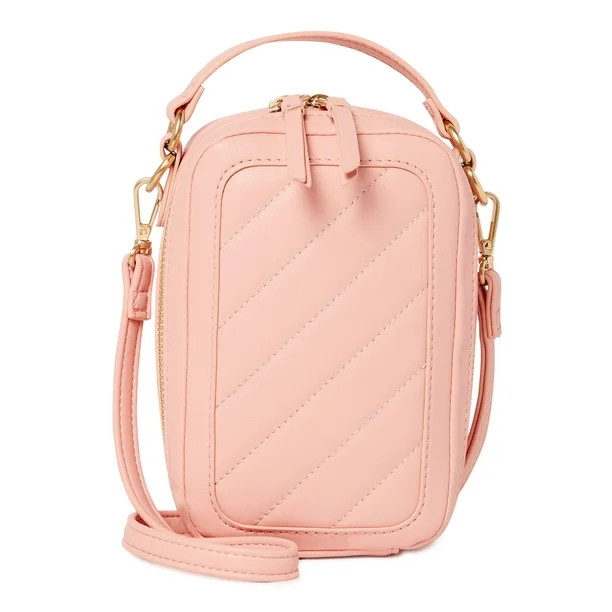 Time and Tru Women's Meghan Cellie Wallet on a String Sandstone Pink - Walmart.com | Walmart (US)