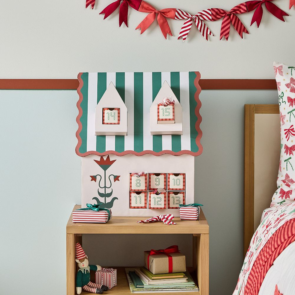 Scandi Paper House Tabletop Advent Calendar | West Elm (US)