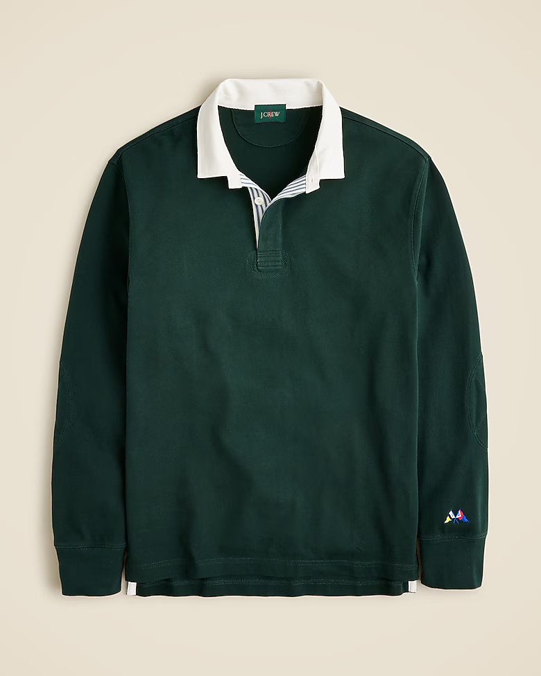 Rugby shirt with striped placket | J. Crew US