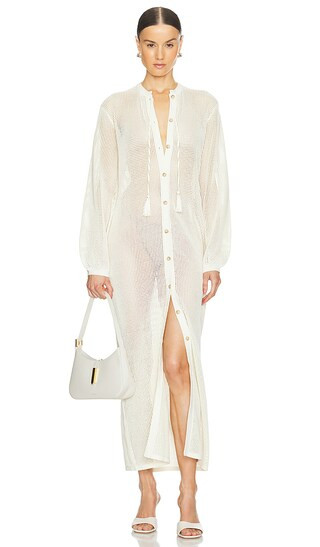Crochet Kaftan in Cream | Revolve Clothing (Global)