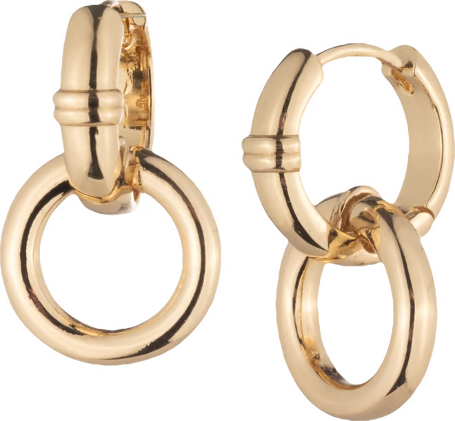 Circle Charm Hoop Earrings | Macy's