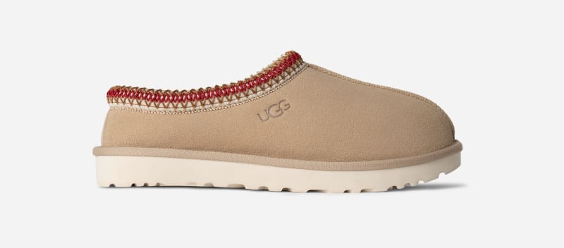 UGG® Women's Tasman Slipper Sheepskin Clogs Slippers in Sand/dark Cherry, Size 10 | UGG (US)
