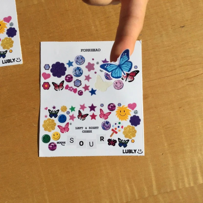Olivia Rodrigo SOUR Album Face Sticker Sheet - Etsy | Etsy (US)