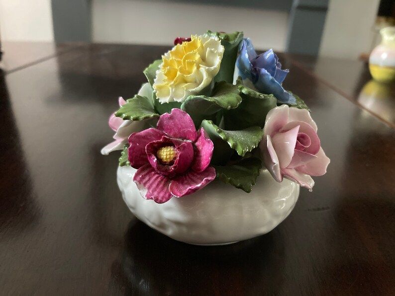 Aynsley Posy Porcelain Flower Bowl Mixed Flowers very pretty c 1960 | Etsy (US)