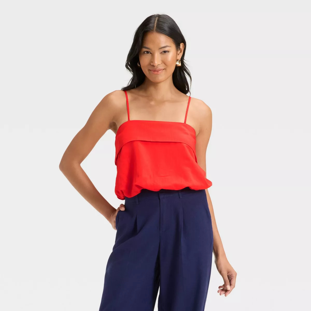 Women's Bubble Tank Top - A New Day™ Navy 4X | Target