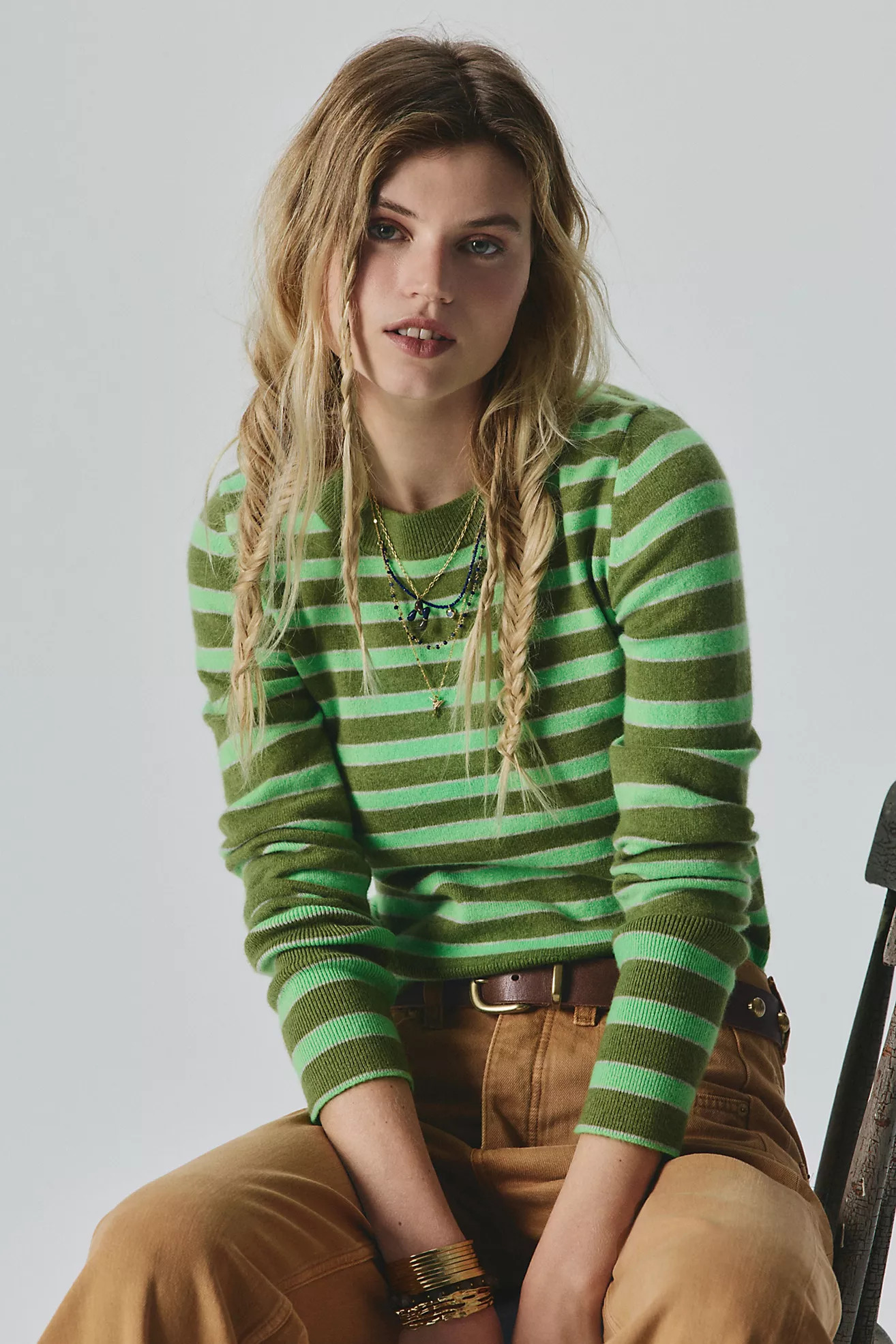 Malibu Striped Cashmere Crewneck Sweater | Free People (Global - UK&FR Excluded)