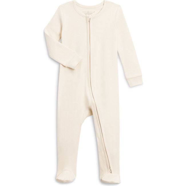 Colored Organics | Peyton Zipper Sleeper, (Natural, Size 0-3M) | Maisonette | Maisonette