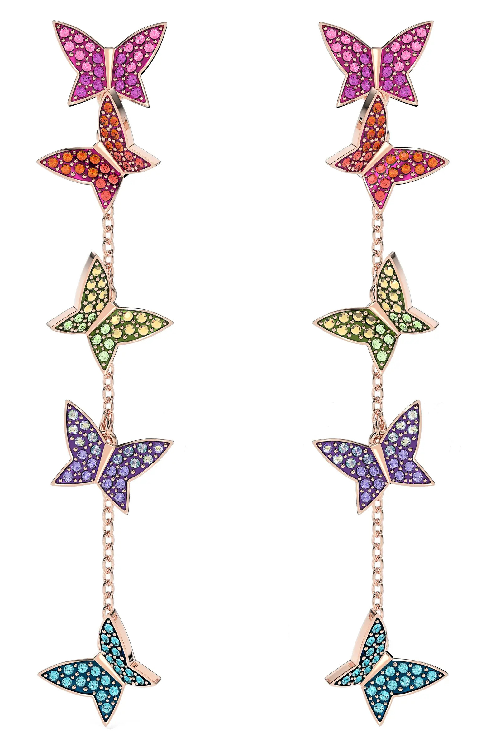 Lilia Crystal Butterfly Drop Earrings | Nordstrom