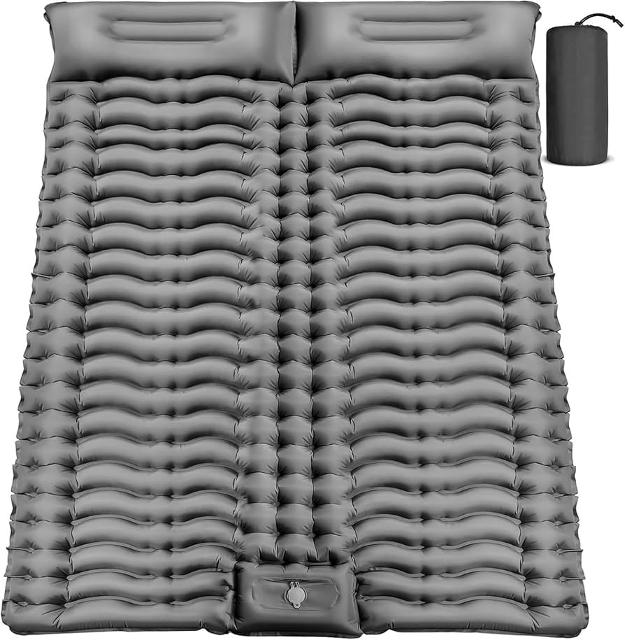 Yuzonc Double Camping Sleeping Pad – 4" Ultra-Thick Foot-Pump Design, Lightweight 2-Person Infl... | Amazon (US)