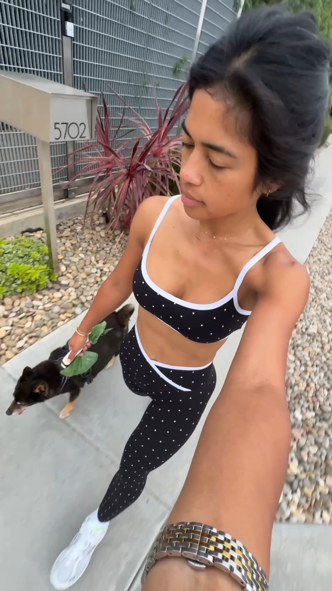 Cutest polka dot workout set! Wearing small in top, XS in bottoms. Size up 1 if in between!

#LTKmorningroutine #LTKActive #LTKPetite
