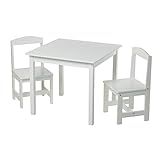 Target Marketing Systems Hayden 3 Pc Kids Table And Chairs, White | Amazon (US)