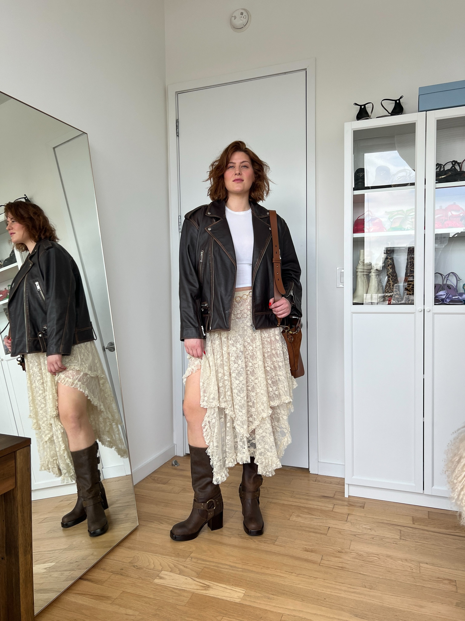 Styling a white tee day 3 - love this skirt from Free People paired with these chunky boots from Jefferey Campbell boots!

Midsize fashion, curvy girl fashion, spring outfit, spring fashion, outfit inspiration, fashion inspiration, style inspiration 

#LTKSpringSale #LTKstyletip #LTKmidsize