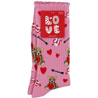 LOVE Teddy Bear Crew Socks, Size 4-10, 1 pr | CVS Health