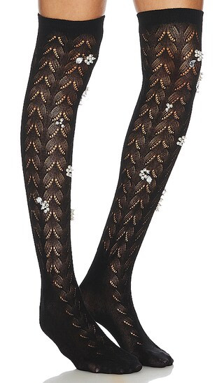 Thigh High Socks in Black | Revolve Clothing (Global)