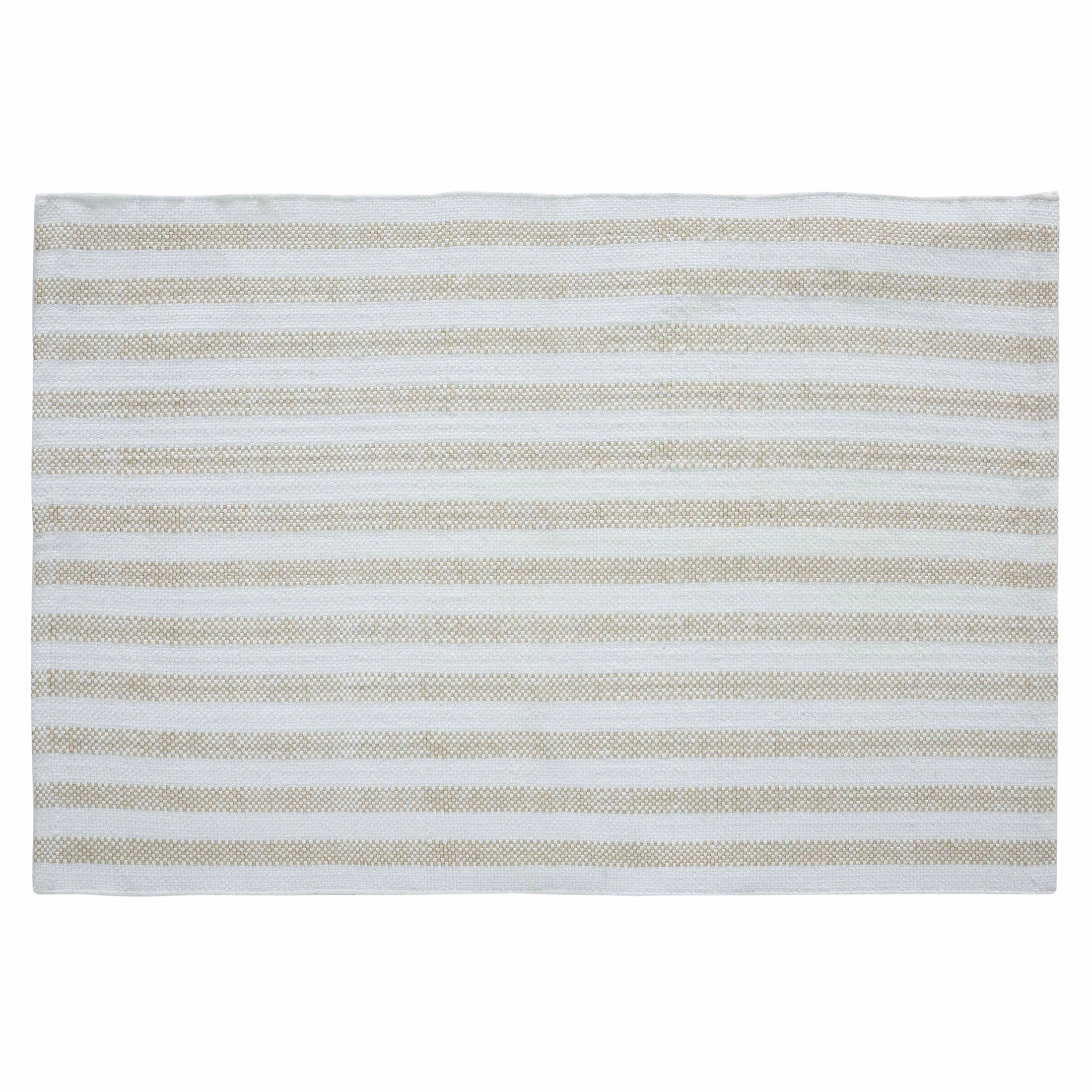 Mainstays Tan/White Stripe Layering Indoor/Outdoor Area Rug, 24" x 36" | Walmart (US)