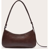 Brown Textured PU Baguette Shoulder Bag | PrettyLittleThing IE