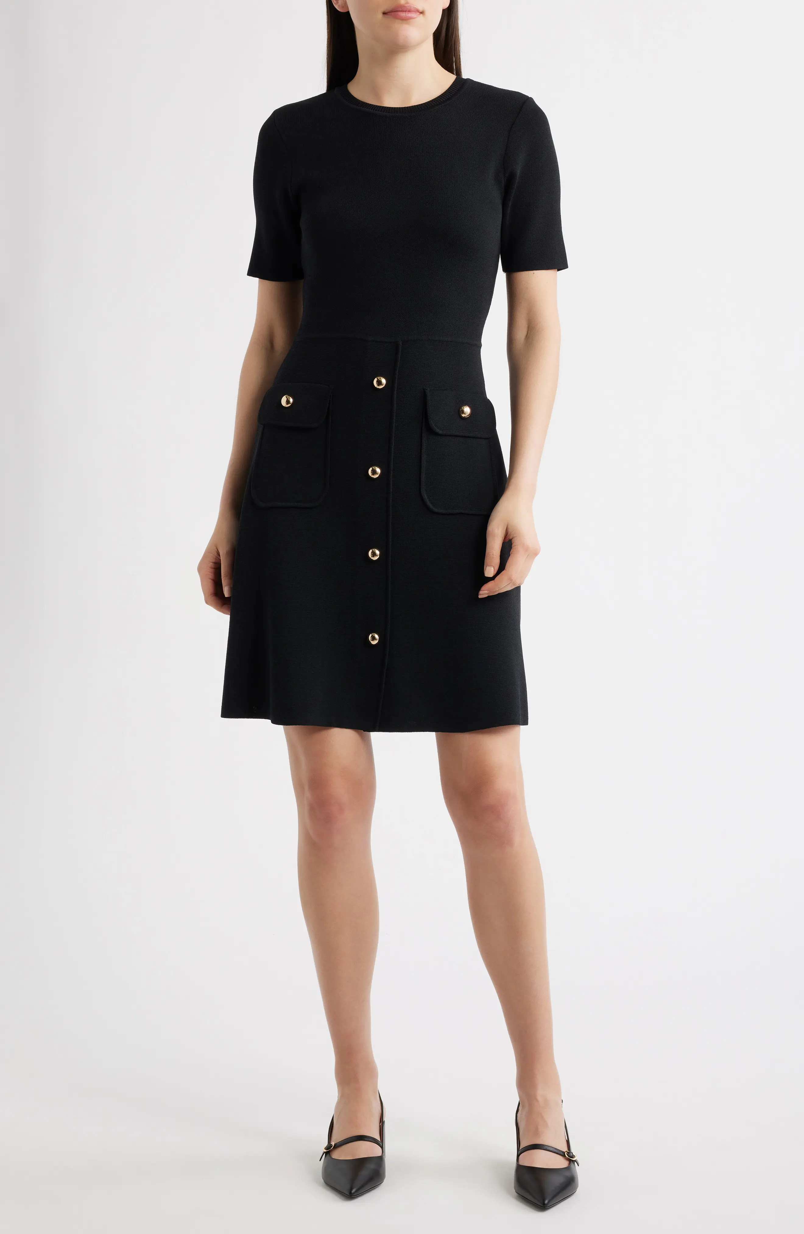 Patch Pocket A-Line Sweater Dress (Women) | Nordstrom | Nordstrom
