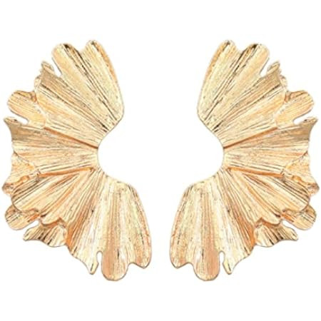 Bohemian Boho Gold Silver Plated Flower Leaf Statement Exaggerated Geometric Drop Dangle Earrings... | Amazon (US)
