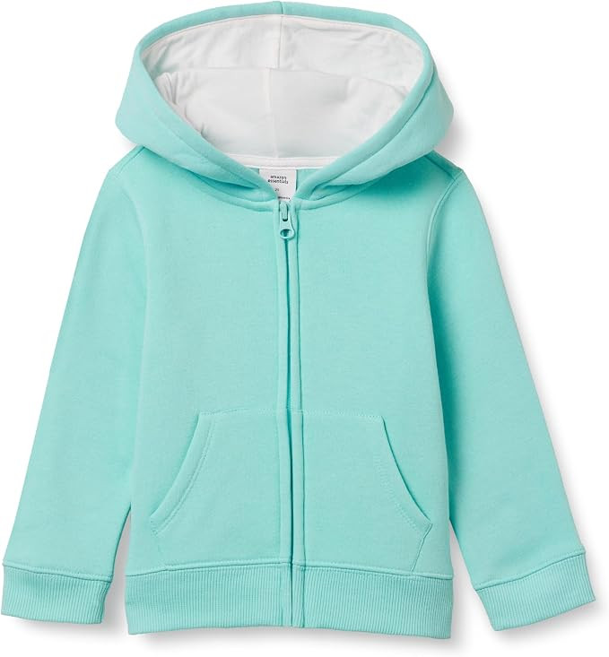 Amazon Essentials Girls and Toddlers' Fleece Zip-Up Hooded Sweatshirt with Lined Hood and Rib Kni... | Amazon (US)