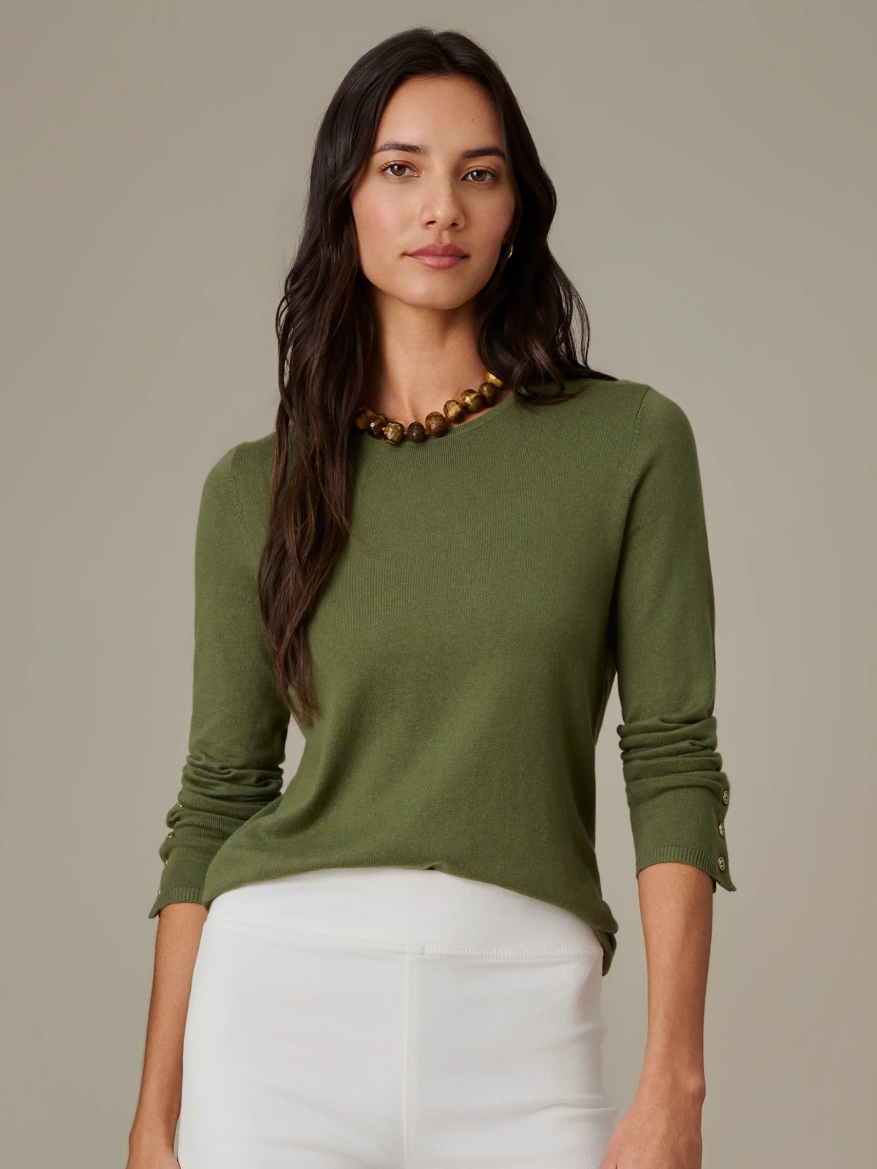 Moss Solid Jamey Sweater | Women's Sweaters | J.McLaughlin | J.McLaughlin